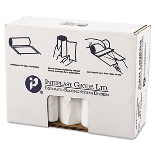 Inteplast Group High-Density Commercial Can Liners Value Pack  60 gal  19 microns  38  x 58   Clear  150 Carton (IBS VALH3860N22)