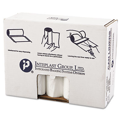 Inteplast Group High-Density Commercial Can Liners Value Pack  60 gal  19 microns  38  x 58   Clear  150 Carton (IBS VALH3860N22)