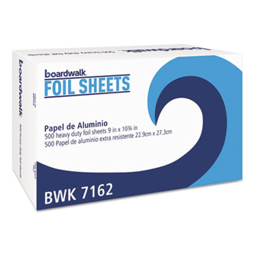 Boardwalk Standard Aluminum Foil Pop-Up Sheets  9  x 10 3 4   500 Box  6 Boxes Carton (BWK 7162)