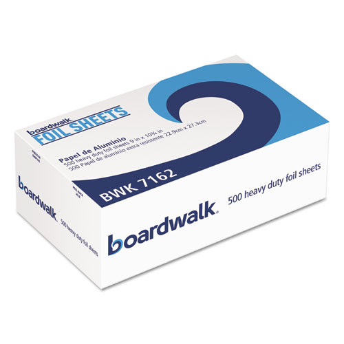 Boardwalk Standard Aluminum Foil Pop-Up Sheets  9  x 10 3 4   500 Box  6 Boxes Carton (BWK 7162)