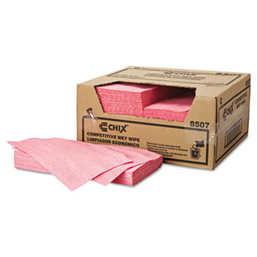 Chix Wet Wipes  11 1 2 x 24  White Pink  200 Carton (CHI 8507)