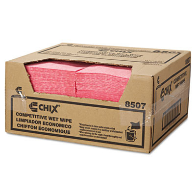 Chix Wet Wipes  11 1 2 x 24  White Pink  200 Carton (CHI 8507)