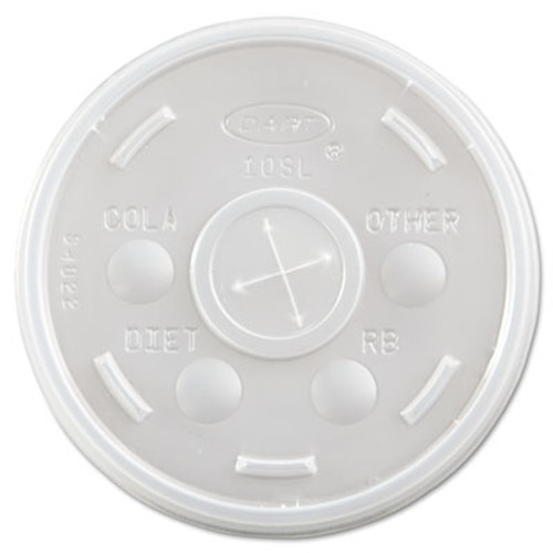 Dart Plastic Cold Cup Lids  Fits 10oz Cups  Translucent  1000 Carton (DCC 10SL)