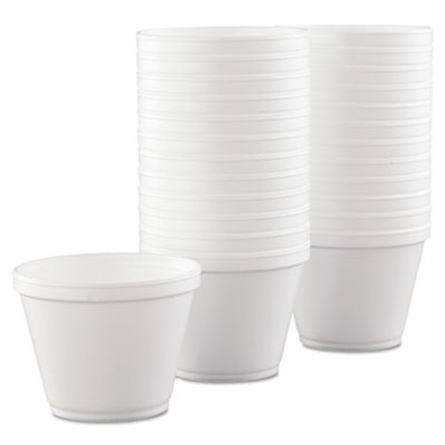 Dart Food Containers  Foam 12oz  White  25 Bag  20 Bags Carton (DCC 12SJ20)