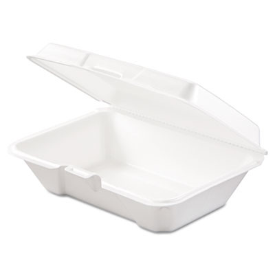 Dart Carryout Food Container  Foam  1-Comp  9 3 10 x 6 2 5 x 2 9 10  200 Carton (DCC 205HT1)