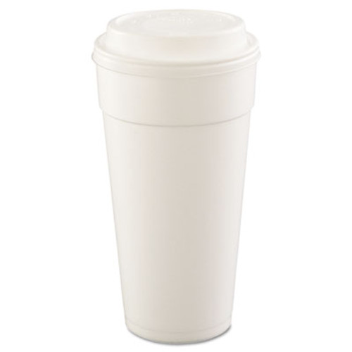 Dart Foam Drink Cups  Hot Cold  24oz  White  25 Bag  20 Bags Carton (DCC 24J16)