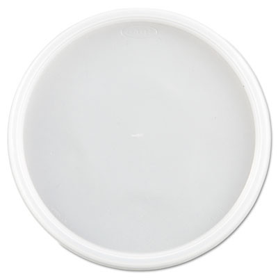 Dart Plastic Lids for Foam Containers  Flat  Vented  Fits 24-32 oz  Translucent  500 Carton (DCC 48JL)