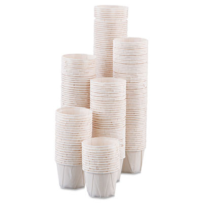 Dart Paper Portion Cups  1oz  White  250 Bag  20 Bags Carton (SCC 100)