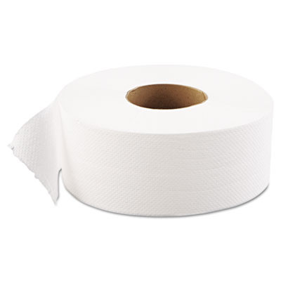 GEN JRT Jumbo Bath Tissue  Septic Safe  1-Ply  White  9  dia  12 Rolls Carton (GEN 1511)