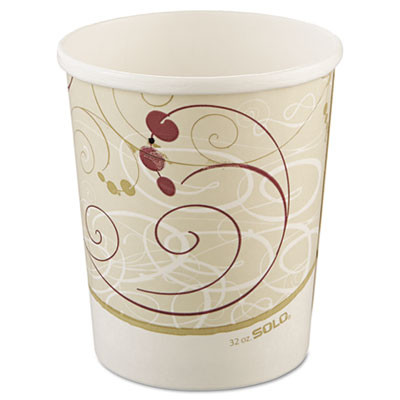 Dart Flexstyle Double Poly Paper Containers  32oz  Symphony Design  500 Carton (SCC H4325SYM)