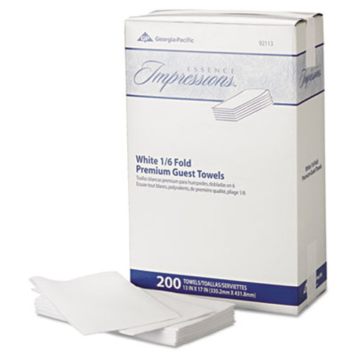 Georgia Pacific Professional 1 6-Fold Linen Replacement Towels  13 x 17  White  200 Box  4 Boxes Carton (GPC 921-13)