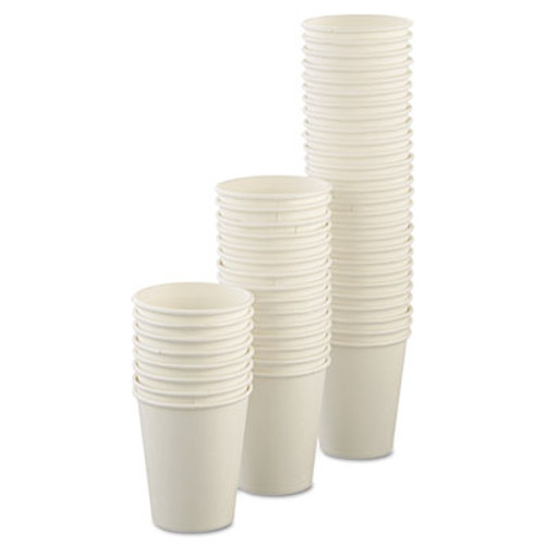 Dart Uncoated Paper Cups  Hot Drink  8oz  White  1000 Carton (SCC U508NU)