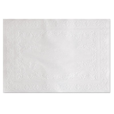 Hoffmaster Classic Embossed Straight Edge Placemats  10 x 14  White  1 000 Carton (HFM 601SE1014)