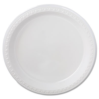 Chinet Heavyweight Plastic Plates  9  Diameter  White  125 Pack  4 Packs CT (HUH 81209)