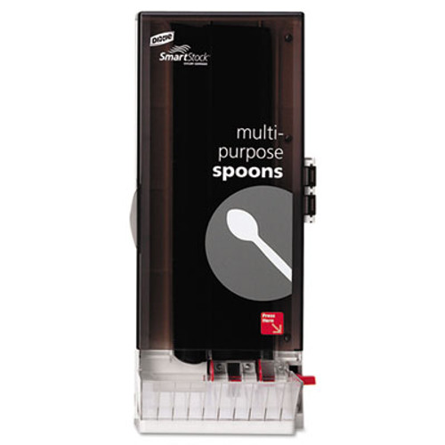 Dixie SmartStock Utensil Dispenser  Spoon  10  x 8 75  x 24 5   Translucent Black (DIX SSSD120)