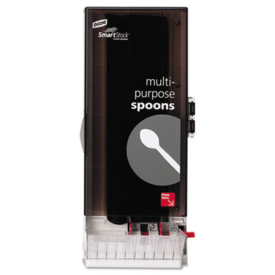 Dixie SmartStock Utensil Dispenser  Spoon  10  x 8 75  x 24 5   Translucent Black (DIX SSSD120)
