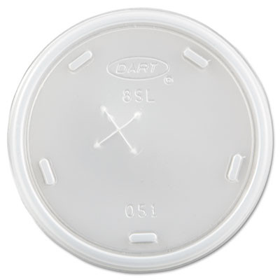 Dart Plastic Cold Cup Lids  Fits 8-9oz Cups  Translucent  1000 Carton (DCC 8SL)