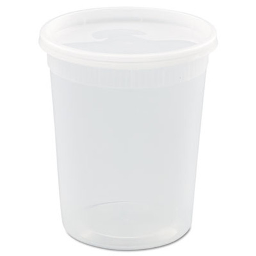Pactiv DELItainer Microwavable Combo  Clear  32oz  4 11 20 dia x 5 11 20h  240 Carton (PAC YSD2532)