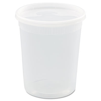 Pactiv DELItainer Microwavable Combo  Clear  32oz  4 11 20 dia x 5 11 20h  240 Carton (PAC YSD2532)
