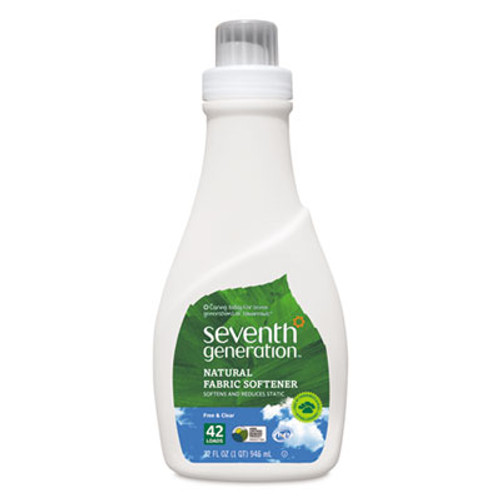 Seventh Generation Natural Liquid Fabric Softener  Free   Clear  42 Loads  32 oz Bottle  6 Carton (SEV 22833)