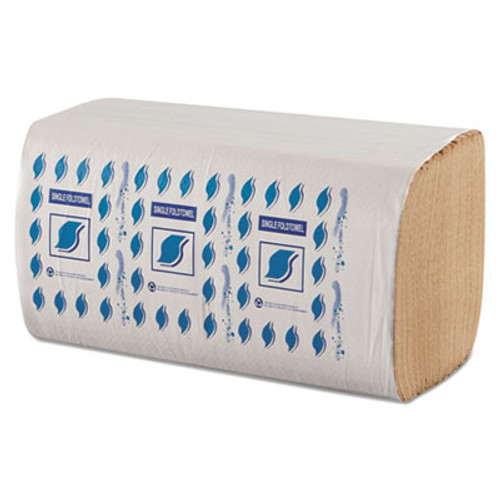 GEN Single-Fold Paper Towels  1-Ply  Kraft  9  x 9 25   12 Carton (GEN SF5001K)