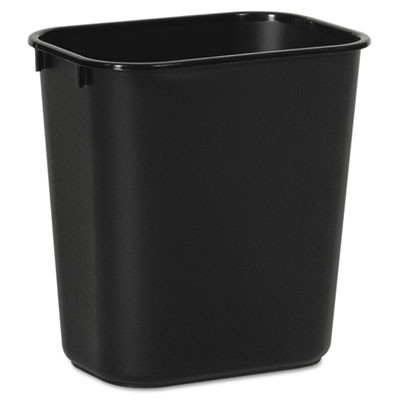 Boardwalk Soft-Sided Wastebasket  14 qt  Plastic  Black (UNS 14QTWB BLA)