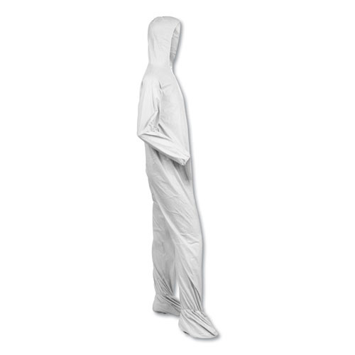 KleenGuard A40 Elastic-Cuff  Ankle  Hood   Boot Coveralls  White  2X-Large  25 Carton (KCC 44335)