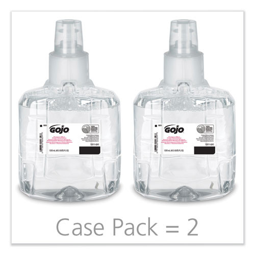 GOJO Clear   Mild Foam Handwash Refill  Fragrance-Free  1200mL Refill  2 Carton (GOJ 1911-02)