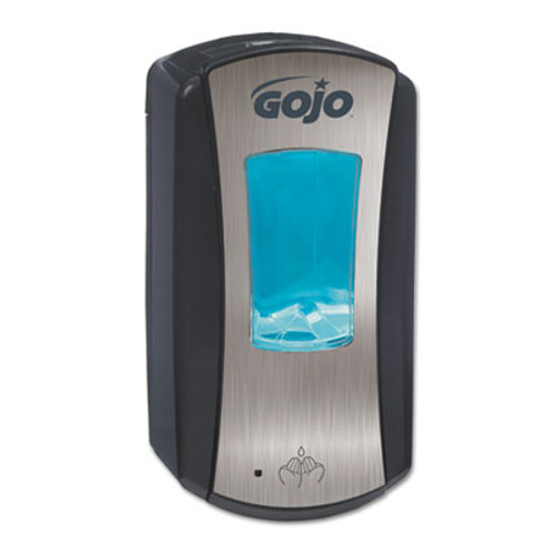 GOJO LTX-12 Touch-Free Dispenser  1200 mL  5 75  x 3 33  x 10 5   Brushed Chrome Black (GOJ 1919-04)