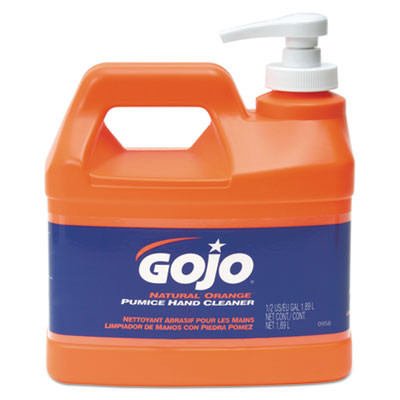 GOJO NATURAL ORANGE Pumice Hand Cleaner  Citrus  0 5 gal Pump Bottle  4 Carton (GOJ 0958-04)