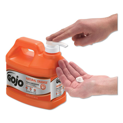 GOJO NATURAL ORANGE Pumice Hand Cleaner  Citrus  0 5 gal Pump Bottle  4 Carton (GOJ 0958-04)