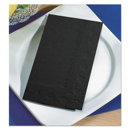 Hoffmaster Dinner Napkins  2-Ply  15 x 17  Black  1000 Carton (HFM 180513)
