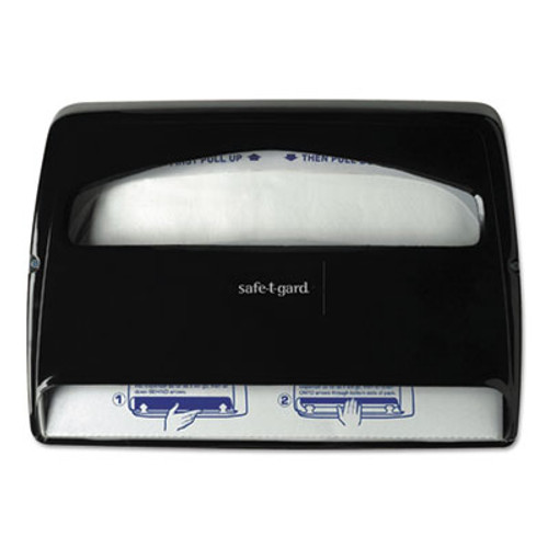 Georgia Pacific Professional Safe-T-Gard Toilet Seat Cover Dispenser 1 2Fold  16 3 8 x 2 1 2 x 11 3 4  Black (GPC 577-48)