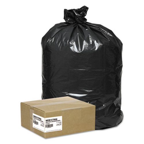 Handi-Bag Super Value Pack Contractor Bags  42 gal  2 5 mil  33  x 48   Black  50 Carton (WEB 1CTR50)