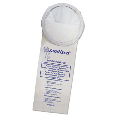 Janitized Vacuum Filter Bags Designed to Fit ProTeam 6 Qt  QuarterVac  100 CT (APCJANPTQV2)