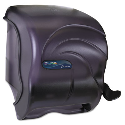 San Jamar Element Lever Roll Towel Dispenser  Oceans  Black  12 1 2 x 8 1 2 x 12 3 4 (SAN T990TBK)