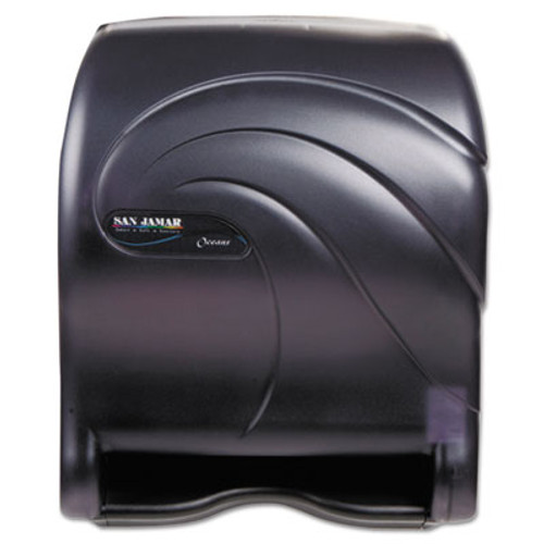 San Jamar Oceans Smart Essence Electronic Towel Dispenser 14 4hx11 8wx9 1d  Black  Plastic (SJMT8490TBK)
