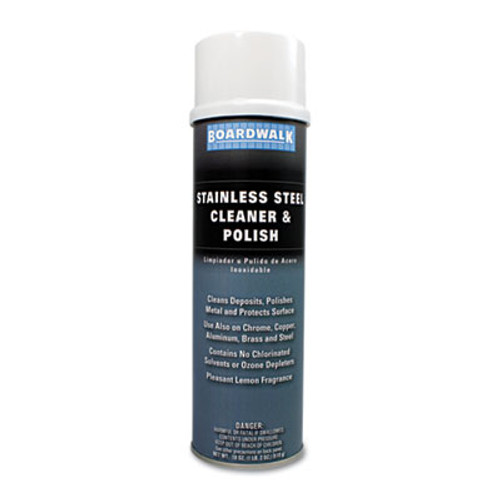 Boardwalk Stainless Steel Cleaner   Polish  Lemon  18oz Aerosol (BWK347AEA)