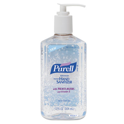 PURELL Advanced Hand Sanitizer Refreshing Gel  Clean Scent  12 oz Pump Bottle (GOJ365912EA)