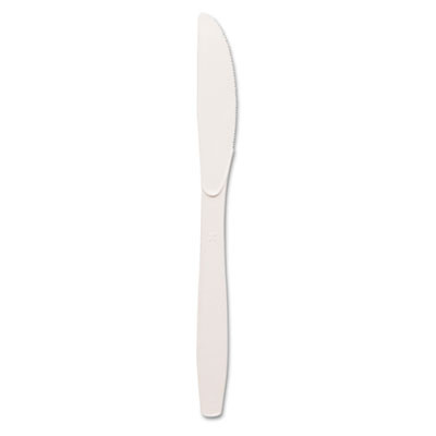 Dixie Plastic Cutlery  Heavyweight Knives  White  1 000 Carton (DIX KH207)