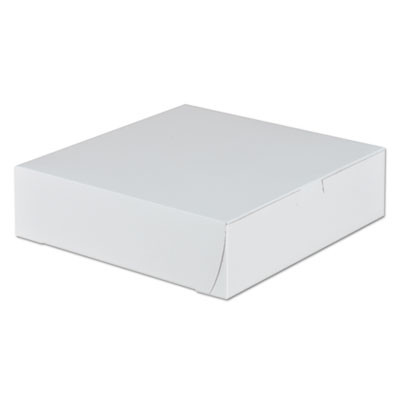 SCT Tuck-Top Bakery Boxes  9w x 9d x 2 1 2h  White  250 Carton (SCH 0953)