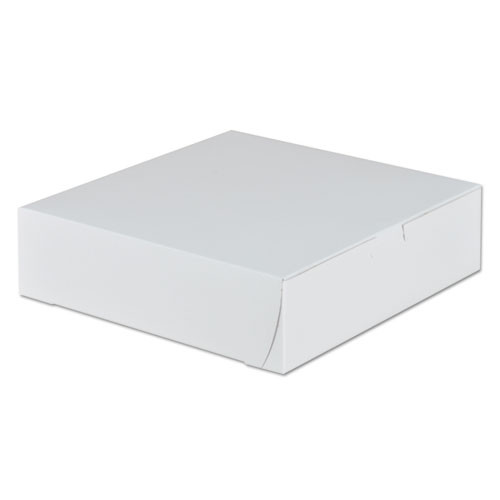 SCT Tuck-Top Bakery Boxes  9w x 9d x 2 1 2h  White  250 Carton (SCH 0953)