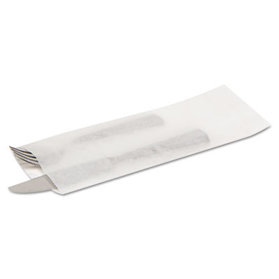 Bagcraft Silverware Bags  2 25  x 10   White  2 000 Carton (BGC 300039)