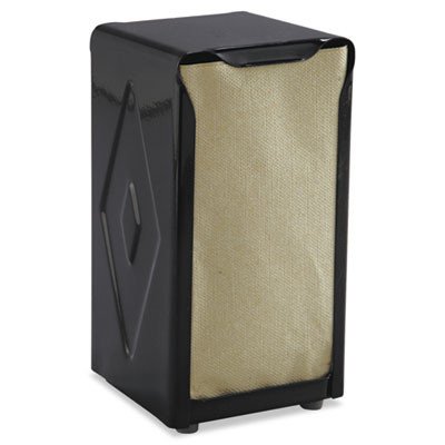 San Jamar Tabletop Napkin Dispenser  Tall Fold  3 3 4 x 4 x 7 1 2  Capacity  150  Black (SAN H900BK)