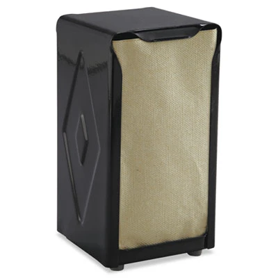 San Jamar Tabletop Napkin Dispenser  Tall Fold  3 3 4 x 4 x 7 1 2  Capacity  150  Black (SAN H900BK)