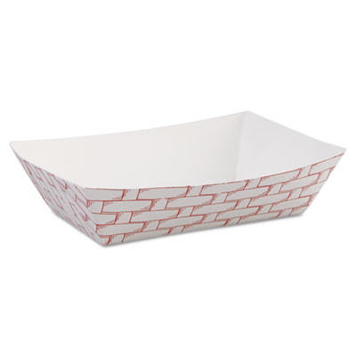 Boardwalk Paper Food Baskets  6 oz Capacity  Red White  1000 Carton (BWK 30LAG040)