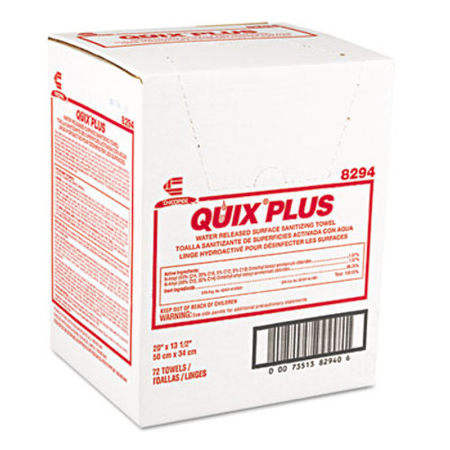 Chix Quix Plus Cleaning and Sanitizing Towels  13 1 2 x 20  Pink  72 Carton (CHI 8294)