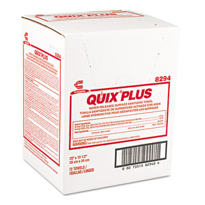 Chix Quix Plus Cleaning and Sanitizing Towels  13 1 2 x 20  Pink  72 Carton (CHI 8294)