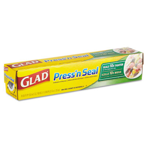 Glad Press'n Seal Food Plastic Wrap  70 Square Foot Roll  12 Carton (CLO 70441)