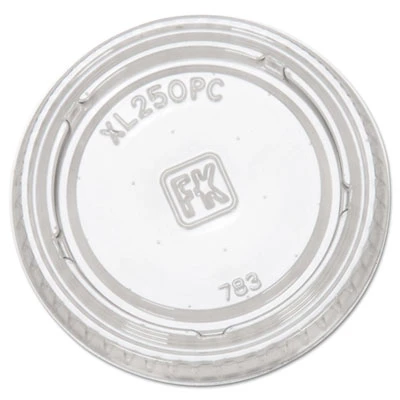 Fabri-Kal Portion Cup Lids  Fits 1 5-2 5oz Cups  Clear (FAB XL250PC)